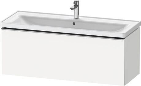 Vanity unit wall-mounted, DE4291070180000 White Matt, Decor, Handle Stainless steel