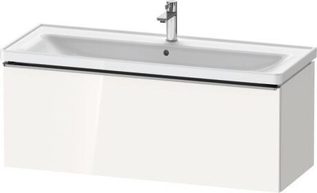 Vanity unit wall-mounted, DE4291070220000 White High Gloss, Decor, Handle Stainless steel