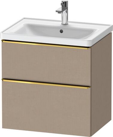Vanity unit wall-mounted, DE4354034750000 Linen Matt, Decor, Handle Gold