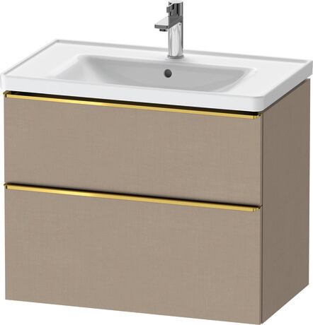 Vanity unit wall-mounted, DE4355034750000 Linen Matt, Decor, Handle Gold