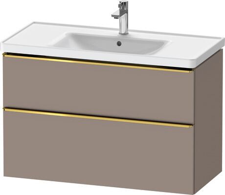 Vanity unit wall-mounted, DE4356034430000 Basalte Matt, Decor, Handle Gold