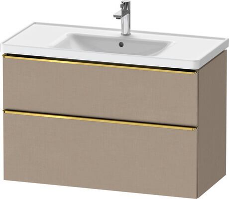 Vanity unit wall-mounted, DE4356034750000 Linen Matt, Decor, Handle Gold