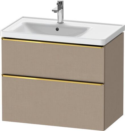 Vanity unit wall-mounted, DE4357034750000 Linen Matt, Decor, Handle Gold