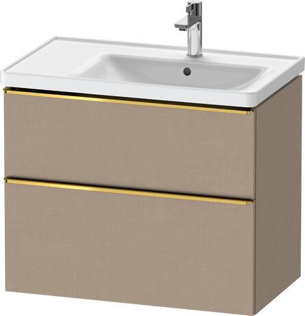 Vanity unit wall-mounted, DE4358034750000 Linen Matt, Decor, Handle Gold