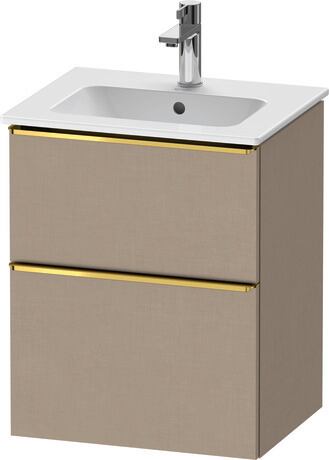 Vanity unit wall-mounted, DE4360034750000 Linen Matt, Decor, Handle Gold