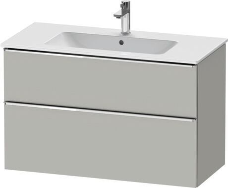 Vanity unit wall-mounted, DE4363010070000 Concrete grey Matt, Decor, Handle Chrome