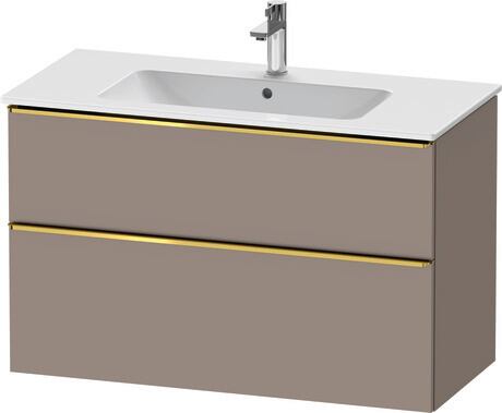 Vanity unit wall-mounted, DE4363034430000 Basalte Matt, Decor, Handle Gold
