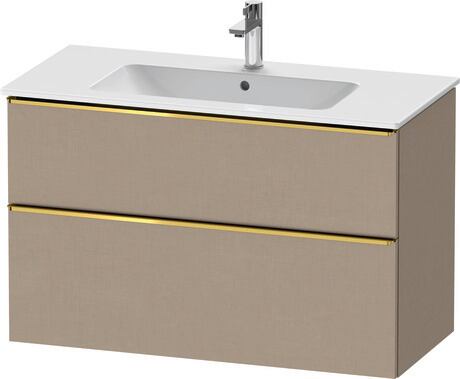 Vanity unit wall-mounted, DE4363034750000 Linen Matt, Decor, Handle Gold