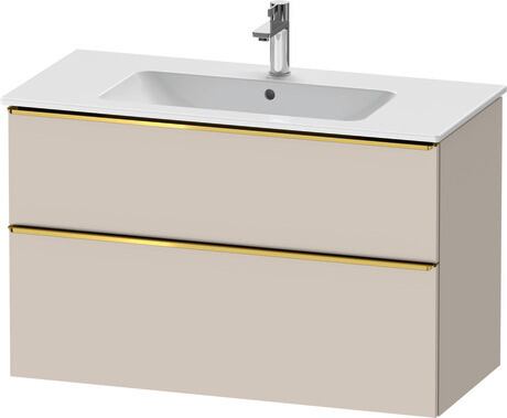 Vanity unit wall-mounted, DE4363034910000 taupe Matt, Decor, Handle Gold