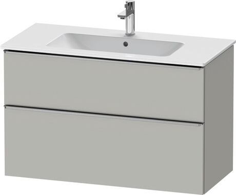 Vanity unit wall-mounted, DE4363070070000 Concrete grey Matt, Decor, Handle Stainless steel