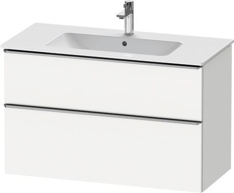 Vanity unit wall-mounted, DE4363070180000 White Matt, Decor, Handle Stainless steel