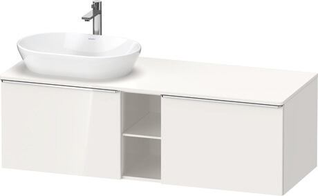 Mueble bajo lavabo para encimera, DE4950L10220000 Blanco Brillante, Decoración, Tirador Cromado