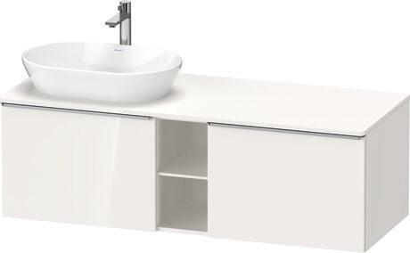 Mueble bajo lavabo para encimera, DE4950L70220000 Blanco Brillante, Decoración, Tirador Acero inoxidable