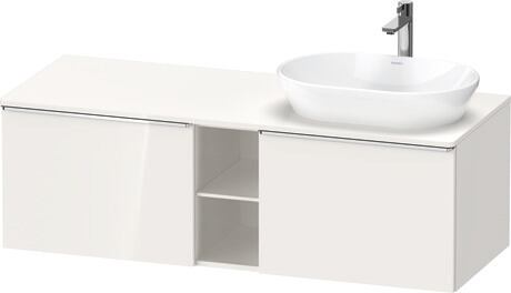 Mueble bajo lavabo para encimera, DE4950R10220000 Blanco Brillante, Decoración, Tirador Cromado