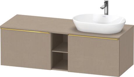 Mueble bajo lavabo para encimera, DE4950R34750000 Lino Mate, Decoración, Tirador Oro