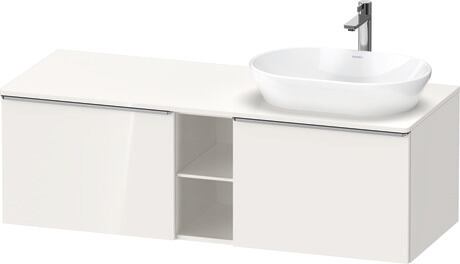 Mueble bajo lavabo para encimera, DE4950R70220000 Blanco Brillante, Decoración, Tirador Acero inoxidable