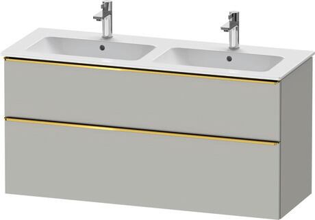 Vanity unit wall-mounted, DE4365034070000 Concrete grey Matt, Decor, Handle Gold