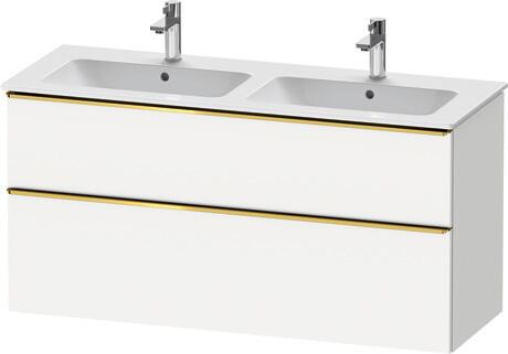 Vanity unit wall-mounted, DE4365034180000 White Matt, Decor, Handle Gold