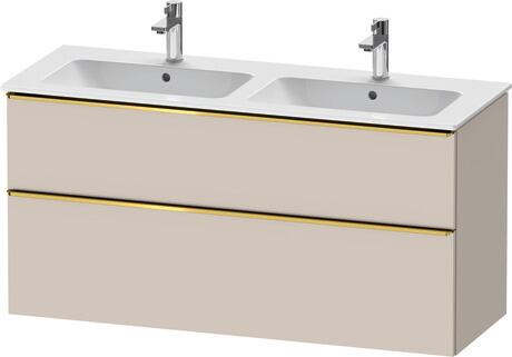Vanity unit wall-mounted, DE4365034910000 taupe Matt, Decor, Handle Gold