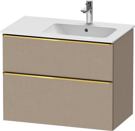 Vanity unit wall-mounted, DE4367034750000 Linen Matt, Decor, Handle Gold