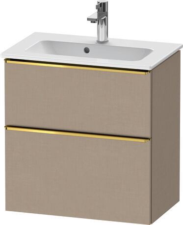 Vanity unit wall-mounted, DE4368034750000 Linen Matt, Decor, Handle Gold