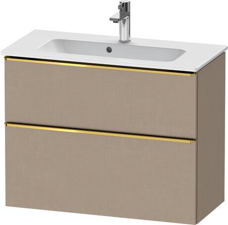 Vanity unit wall-mounted, DE4369034750000 Linen Matt, Decor, Handle Gold