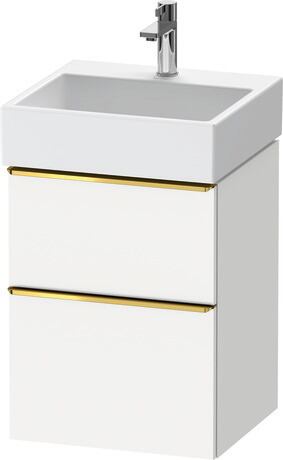 Vanity unit wall-mounted, DE4370034180000 White Matt, Decor, Handle Gold