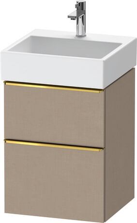 Vanity unit wall-mounted, DE4370034750000 Linen Matt, Decor, Handle Gold