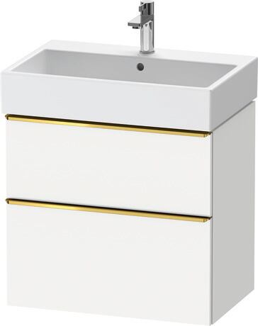 Vanity unit wall-mounted, DE4372034180000 White Matt, Decor, Handle Gold