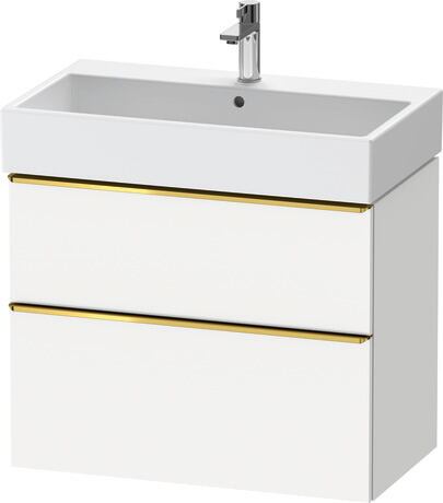Vanity unit wall-mounted, DE4373034180000 White Matt, Decor, Handle Gold