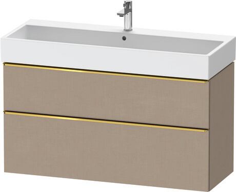 Vanity unit wall-mounted, DE4375034750000 Linen Matt, Decor, Handle Gold