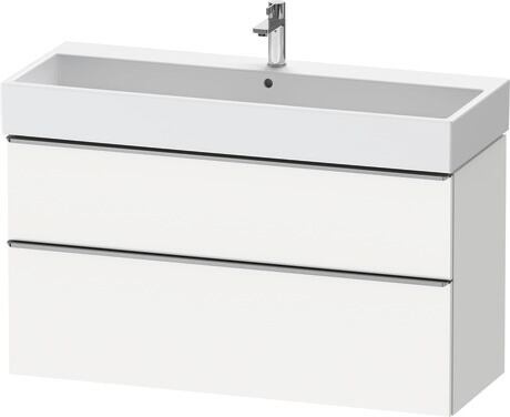 Vanity unit wall-mounted, DE4375070180000 White Matt, Decor, Handle Stainless steel