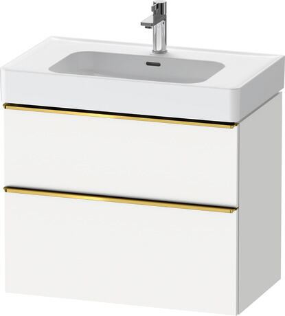 Vanity unit wall-mounted, DE4377034180000 White Matt, Decor, Handle Gold