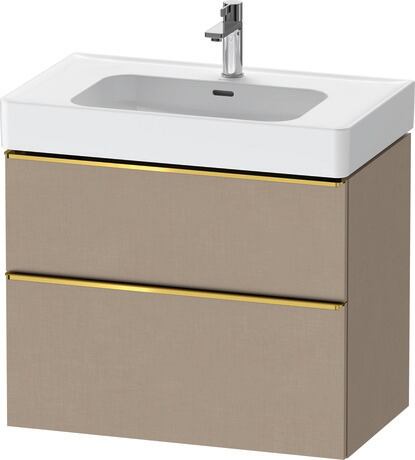Vanity unit wall-mounted, DE4377034750000 Linen Matt, Decor, Handle Gold
