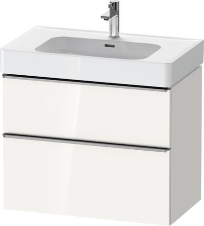 Vanity unit wall-mounted, DE4377070220000 White High Gloss, Decor, Handle Stainless steel