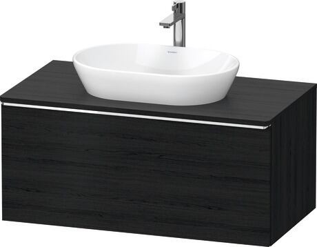 Meuble sous lavabo suspendu pour plan de toilette, DE4948010160000 Chêne noir mat, Décor, Poignée Chromé