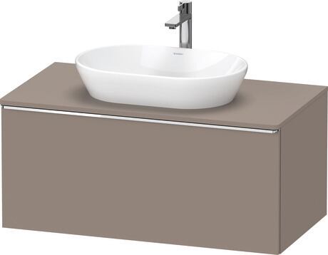 Meuble sous lavabo suspendu pour plan de toilette, DE4948010430000 Basalte mat, Décor, Poignée Chromé