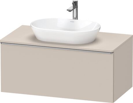 Console vanity unit wall-mounted, DE4948070910000 taupe Matt, Decor, Handle Stainless steel