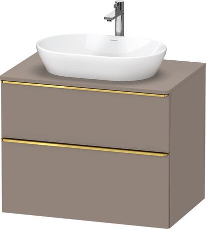 ארון אמבטיה תלוי על הקיר, DE4967034430000 בזלת מאט, עיצוב, ידית זהב