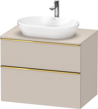 ארון אמבטיה תלוי על הקיר, DE4967034910000 אפור-חום מאט, עיצוב, ידית זהב