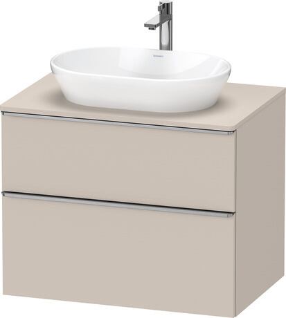 Console vanity unit wall-mounted, DE4967070910000 taupe Matt, Decor, Handle Stainless steel