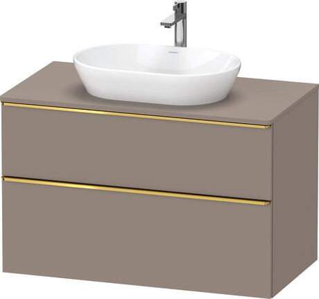 Mueble bajo lavabo para encimera, DE4968034430000 Basalto Mate, Decoración, Tirador Oro