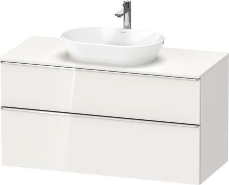 Console vanity unit wall-mounted, DE4969010220000 White High Gloss, Decor, Handle Chrome