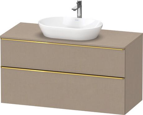 Console vanity unit wall-mounted, DE4969034750000 Linen Matt, Decor, Handle Gold