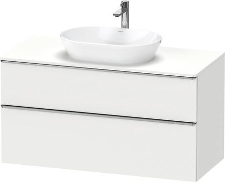 Console vanity unit wall-mounted, DE4969070180000 White Matt, Decor, Handle Stainless steel