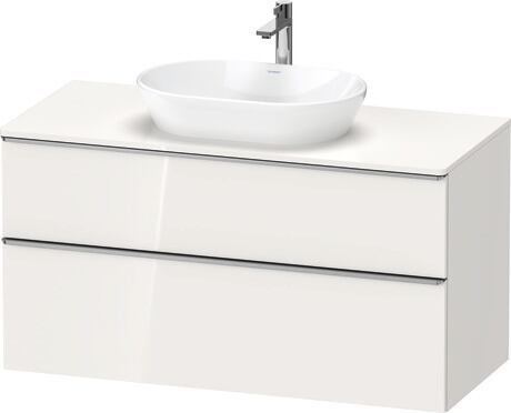 Console vanity unit wall-mounted, DE4969070220000 White High Gloss, Decor, Handle Stainless steel