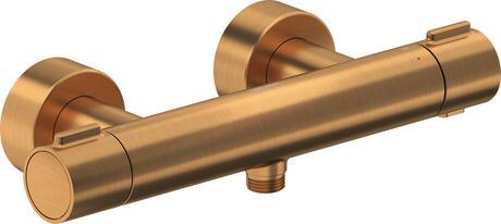 Thermostatic shower mixer for exposed installation 1000, TH4220000004 bronze Brushed, Connection type for water supply connection: S-connections, Centre distance: 150 mm ± 15 mm, Flow rate (3 bar): 24,5 l/min