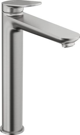 Single lever basin mixer XL, WA1040002070 Stainless steel Brushed, Height: 297 mm, Spout reach: 176 mm, Dimension of connection hose: 3/8