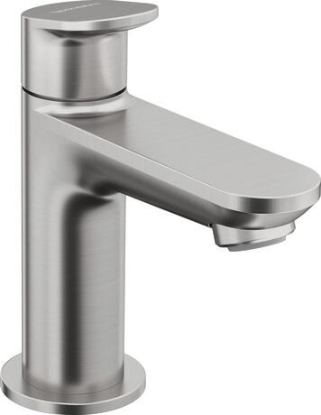 Single handle faucet, WA1080002070 Stainless steel Brushed, Height: 134 mm, Spout reach: 90 mm, Flow rate (3 bar): 4,5 l/min