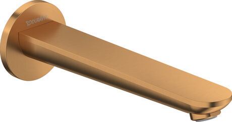 Bath spout, WA5240010004 bronze Brushed, Spout reach: 202 mm, Flow rate (3 bar): 25 l/min